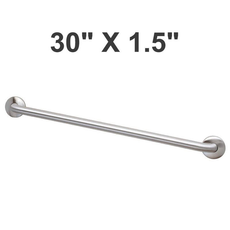 Bradley 8122-001300 Commercial Grab Bar, 1-1/2" Diameter x 30" Length, Stainless Steel - TotalRestroom.com