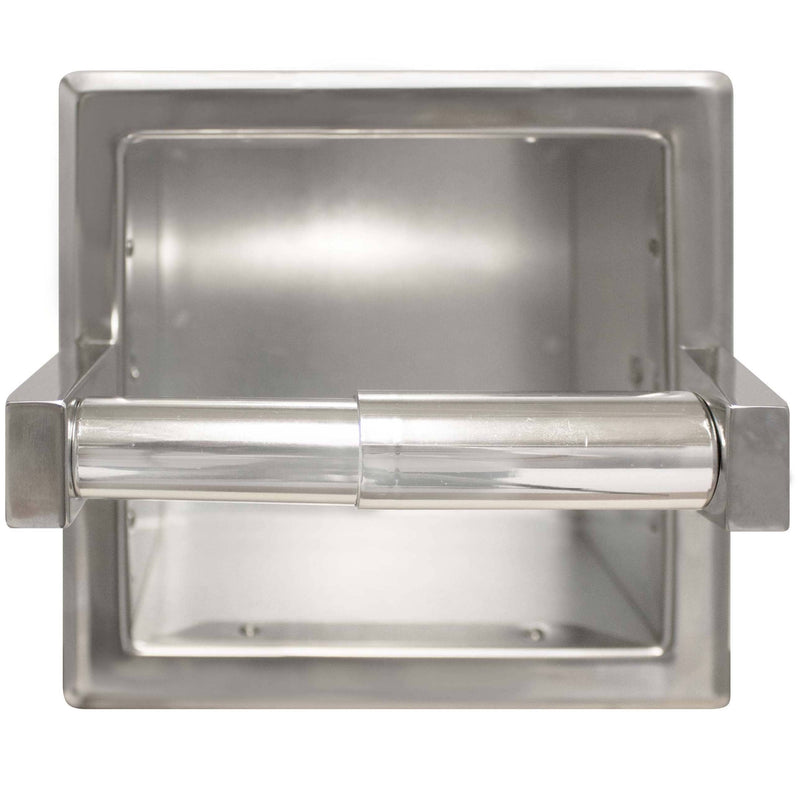 Bradley 5105-00 Commercial Toilet Paper Dispenser, Surface-Mounted, Stainless Steel w/ Polished Finish