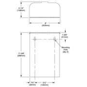 Bradley BX-4781-11 Commercial Restroom Sanitary Napkin Disposal, Surface-Mounted, Stainless Steel - TotalRestroom.com