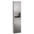 Bradley 2017-10 Commercial Paper Towel Dispenser/Waste Receptacle, Semi-Recessed-Mounted, Stainless Steel - TotalRestroom.com