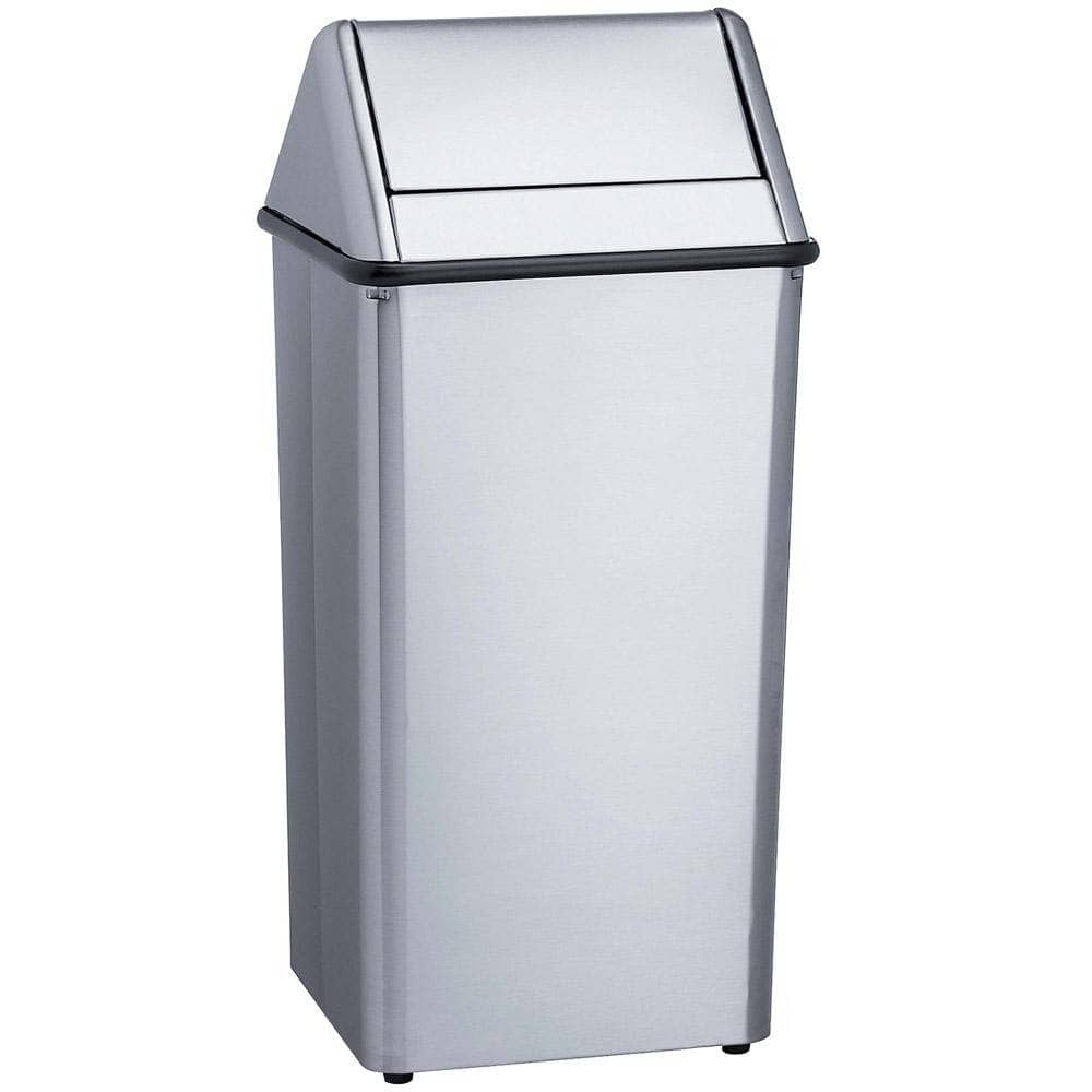 Bradley 377-380000 Commercial Restroom Waste Receptacle, 12 Gallon, Free-Standing, 19