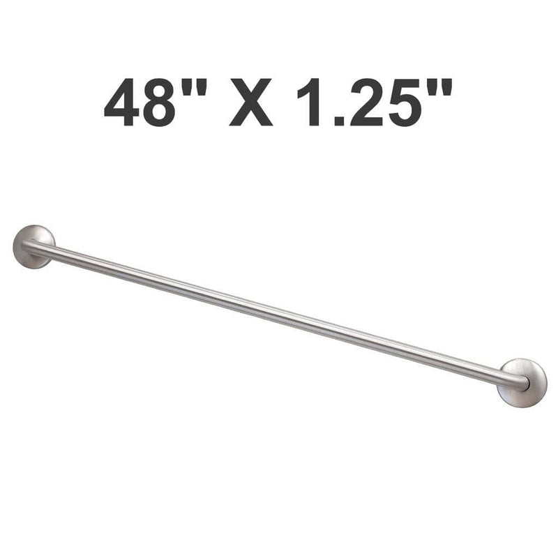 Bradley 8322-001480 Commercial Grab Bar, 1-1/4" Diameter x 48" Length, Stainless Steel - TotalRestroom.com