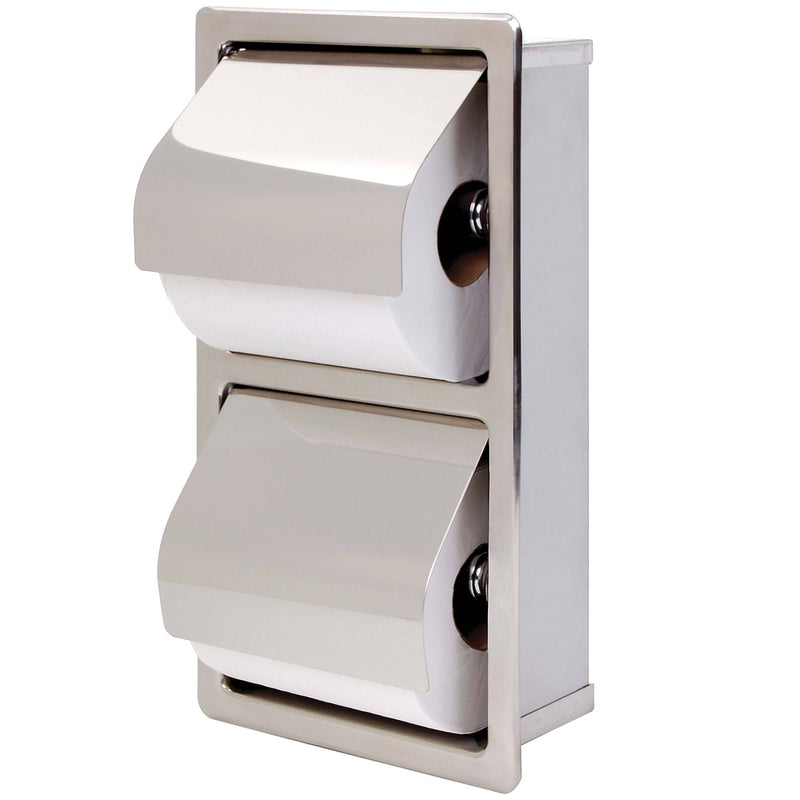 Bradley 5127-00 Commercial Toilet Paper Dispenser, Recessed-Mounted, Stainless Steel w/ Bright-Polished Finish