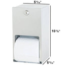 Bradley 5402-00 Commercial Toilet Paper Dispenser, Surface-Mounted, Stainless Steel w/ Satin Finish - TotalRestroom.com