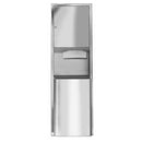 Bradley 237-10 Commercial Paper Towel Dispenser/Waste Receptacle, Semi-Recessed-Mounted, Stainless Steel - TotalRestroom.com