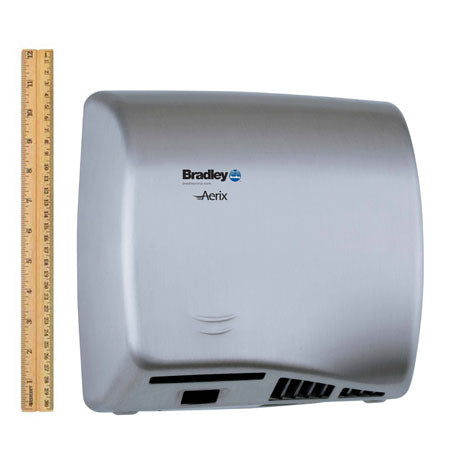 Bradley 2902-2874 Automatic High Efficiency Hand Dryer, 110-120/208/220-240 Volt, Surface-Mounted, Stainless Steel