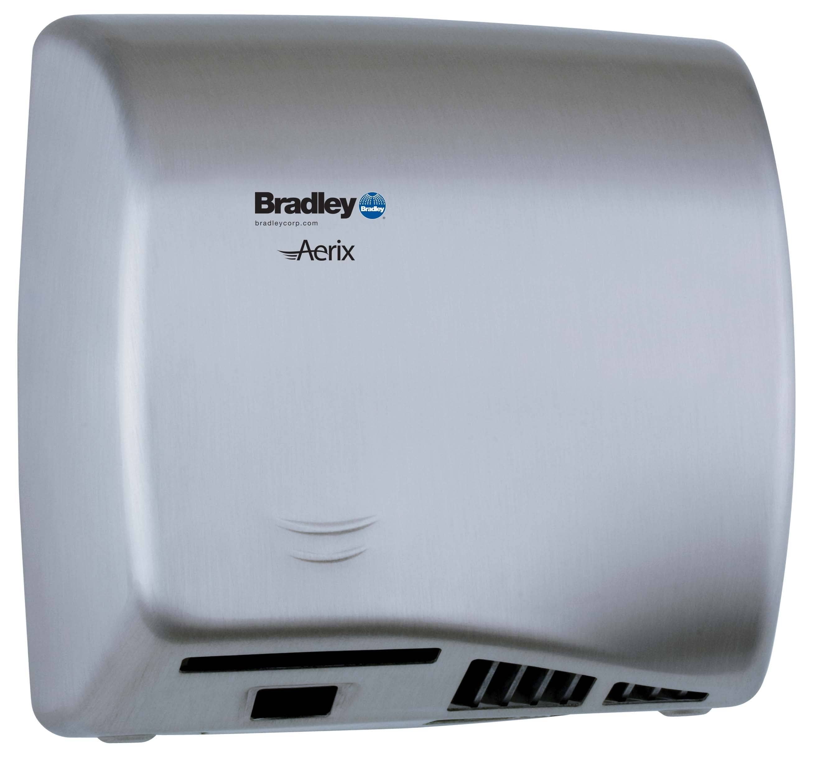 Bradley 2902-2874 Automatic High Efficiency Hand Dryer, 110-120/208/220-240 Volt, Surface-Mounted, Stainless Steel - TotalRestroom.com