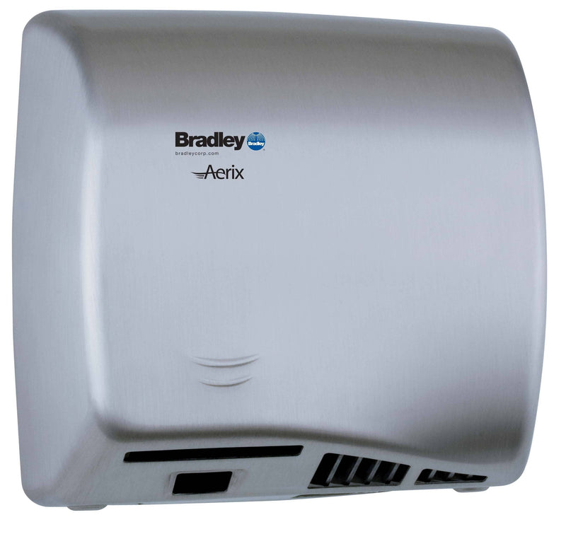 Bradley 2902-2874 Automatic High Efficiency Hand Dryer, 110-120/208/220-240 Volt, Surface-Mounted, Stainless Steel - TotalRestroom.com