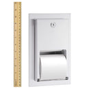Bradley 5412-00 Commercial Toilet Paper Dispenser, Recessed-Mounted, Stainless Steel w/ Satin Finish