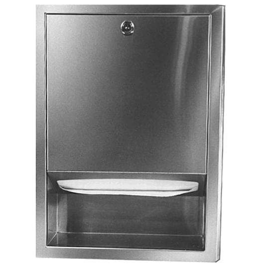 Bradley 2441-00 Commercial BX-Paper Towel Dispenser, Recessed-Mounted, Stainless Steel - TotalRestroom.com