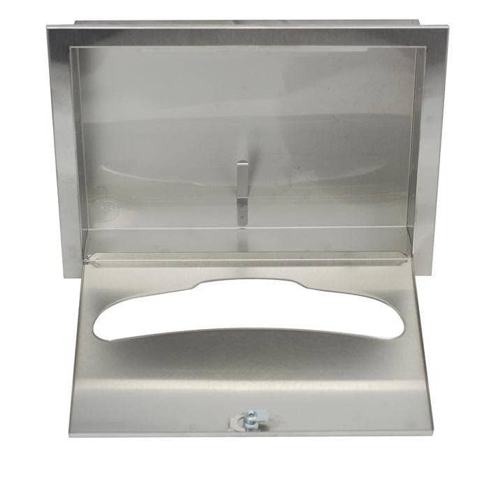 Bradley 584-00, Commercial BX-Seat Cover Dispenser, 15-3/4" W x 11-3/8" H x 2-3/4" D, Stainless Steel - TotalRestroom.com