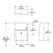 Bradley BX 4722-150000 Commercial Restroom Sanitary Napkin Disposal, Surface-Mounted, Stainless Steel - TotalRestroom.com