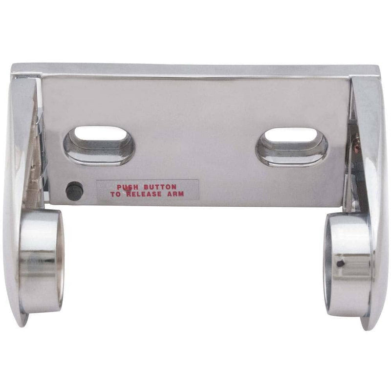 Bradley 505-00 Commercial Toilet Paper Dispenser, Recessed-Mounted, Zinc w/ Nickel Finish - TotalRestroom.com