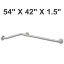 Bradley 8120-0594254 Commercial Grab Bar, 1-1/2" Diameter x 54" Length, Stainless Steel - TotalRestroom.com