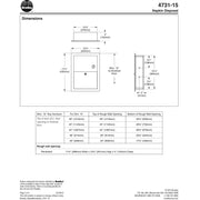 BX 4731-150000 Commercial Restroom Sanitary Napkin Disposal, Recessed-Mount, Stainless Steel