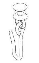 Bradley HDWP-COMHK Toilet Partition Curtain Hook - TotalRestroom.com