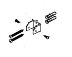 Bradley HDWP-A0461-BW Toilet Partition Between Wall Headrail Kit, Aluminum - TotalRestroom.com