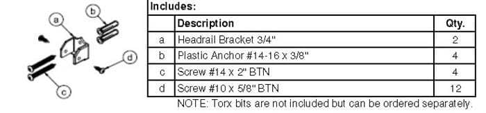 Bradley HDWP-A0461-BW Toilet Partition Between Wall Headrail Kit, Aluminum - TotalRestroom.com