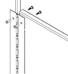 Bradley HDWP-S0137 Toilet Partition Continuous Piano Hinge, Stainless Steel - TotalRestroom.com