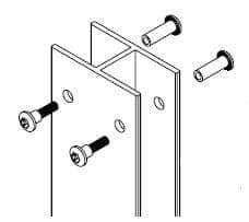 Bradley HDWP-S0042 Toilet Partition Dividing Panel Hardware Kit, Stainless Steel - TotalRestroom.com