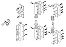 Bradley HDWP-AD3WA Toilet Partition Door Hardware Kit, Wrap-Around Hinge for use with Bradley 1" Panels - TotalRestroom.com
