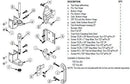 Bradley SD1-SLFSHC Toilet Partition Steel Door Hardware Kit, Surface-Latch for use with Bradley 1" Panels - TotalRestroom.com