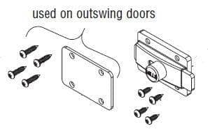 Bradley HDWC-S0109 Toilet Partition Swing Latch Kit for use with Bradley 1/2" Panels - TotalRestroom.com