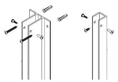 Bradley HDWP-A1PD Toilet Partition Dividing Panel Hardware Kit, Aluminum - TotalRestroom.com