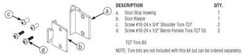 Bradley HDWC-S0050 Toilet Partition Strike/Keeper, In-Swing, Stainless Steel - TotalRestroom.com