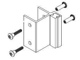 Bradley HDWT-Z0192 Toilet Partition Wrap Around Strike/Keeper, Out-Swing for use with Bradley 1