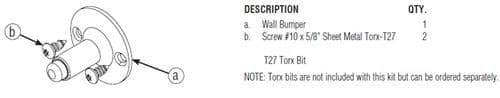 Bradley HDWC-S283 Toilet Partition Wall Bumper Kit, Stainless Steel - TotalRestroom.com