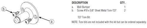 Bradley HDWC-S283 Toilet Partition Wall Bumper Kit, Stainless Steel - TotalRestroom.com