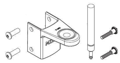 Bradley HDWT-S100 Toilet Partition Top Hinge Kit, Stainless Steel for Bradley 1" Panels - TotalRestroom.com