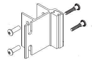 Bradley HDWT-S0190 Toilet Partition Wrap Around Strike/Keeper, In-Swing, Stainless Steel for Bradley 1" Panels - TotalRestroom.com