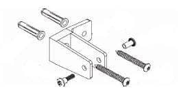 Bradley HDWC-S3FF Toilet Partition Wall F Bracket Hardware Kit for use with Bradley 1/2" Panels - TotalRestroom.com