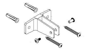 Bradley HDWC-S5US Toilet Partition Urinal Screen Hardware Kit, Stainless Steel - TotalRestroom.com