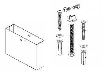 Bradley HDWC-S0451-06 Toilet Partition Floor Mounted Over Head Braced Pilaster Shoe and Mounting Kit, 3" for Bradley 1" Panels - TotalRestroom.com