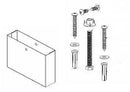 Bradley HDWC-S0451-06 Toilet Partition Floor Mounted Over Head Braced Pilaster Shoe and Mounting Kit, 3" for Bradley 1" Panels - TotalRestroom.com