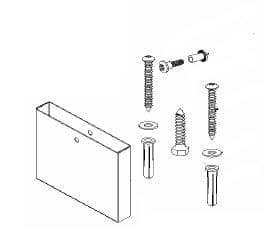 Bradley HDWC-S0451-03 Toilet Partition Plaster Shoe & Mounting Kit for use with Bradley 1/2