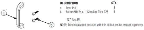 Bradley HDWC-S0110 Toilet Partition Door Pull, Stainless Steel - TotalRestroom.com