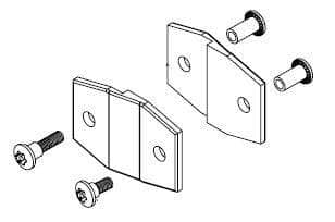 Bradley HDWC-S4AL Toilet Partition Alcove Hardware Kit, Stainless Steel - TotalRestroom.com