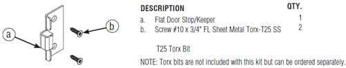 Bradley HDWC-S0031 Toilet Partition Flat Strike/Keeper, Out-Swing for use with Bradley 1/2" Panels - TotalRestroom.com