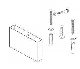 Bradley HDWP-S0451-08 Toilet Partition Shoe & Mounting Kit for use with Bradley 1" Panels - TotalRestroom.com