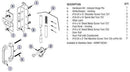 Bradley HDWP-AD9IH Toilet Partition ADA Door Hardware Kit, In-Swing for use with Bradley 1" Panels - TotalRestroom.com