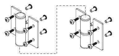 Bradley HDWC-S0278 Toilet Partition Top & Bottom Hinge Kit, Stainless Steel - TotalRestroom.com