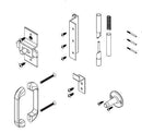 Bradley AD6IH Toilet Partition Door Hardware Kit, One-Ear Strike for use with Bradley 1" Panels - TotalRestroom.com