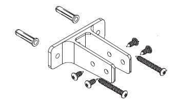 Bradley HDWT-Z5US Toilet Partition Urinal Screen Hardware Kit, Stainless Steel for use with Bradley 1