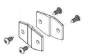 Bradley HDWT-Z4AL Toilet Partition Alcove Hardware Kit, Powder Coated Metal for use with Bradley 1" Panels - TotalRestroom.com