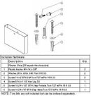 Bradley HDWC-S0451-24 Toilet Partition Shoe & Mounting Kit for use with Bradley 1/2" Panels - TotalRestroom.com