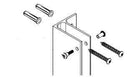 Bradley HDWC-A0040 Toilet Partition F Bracket Pilaster at Wall Hardware Kit for use with Bradley 1/2" Panels - TotalRestroom.com